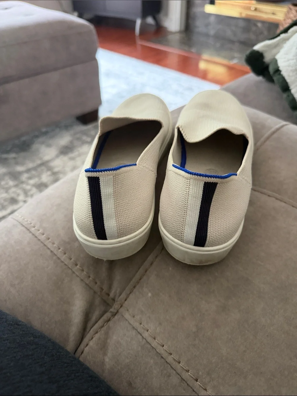 Rothy’s The Original Slip On Sneaker in Sand Color 8.5